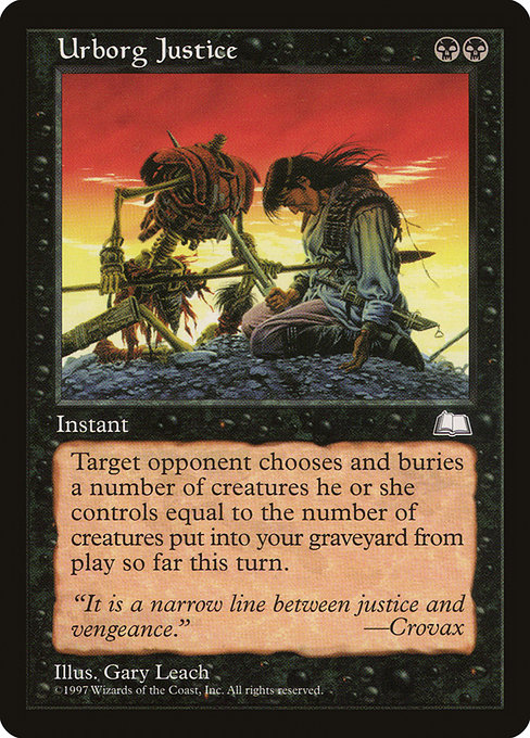 Urborg Justice highlighted card art