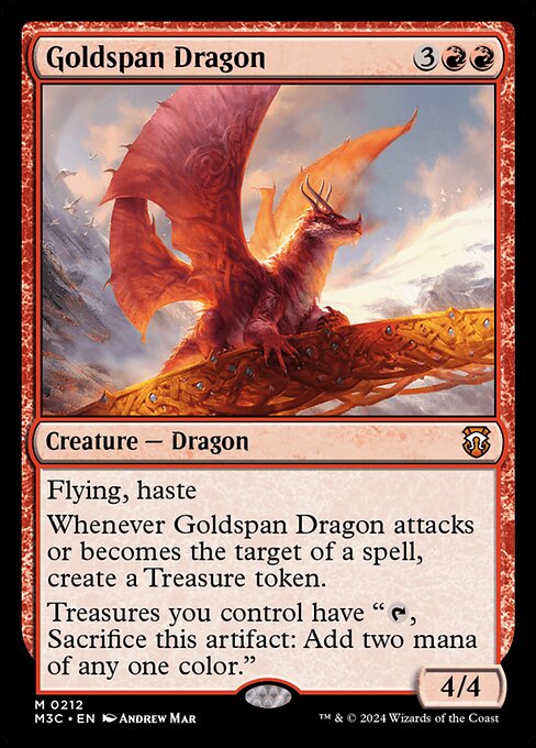 Goldspan Dragon from Modern Horizons 3 Commander