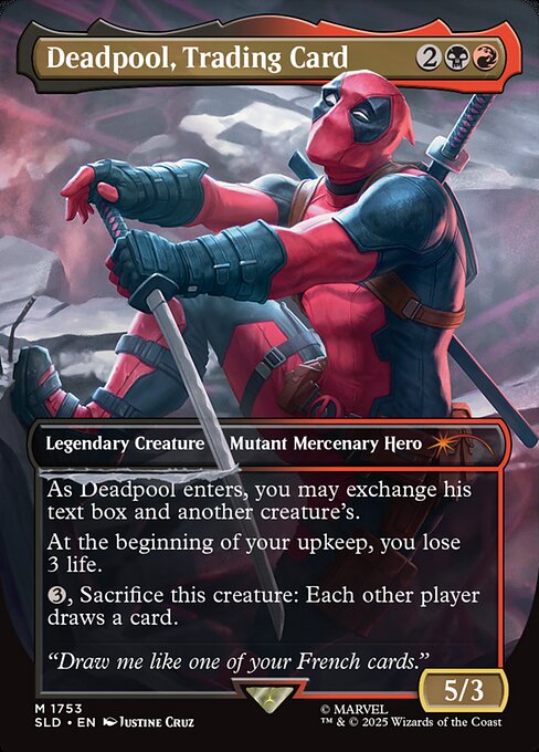 Deadpool, Trading Card highlighted card art