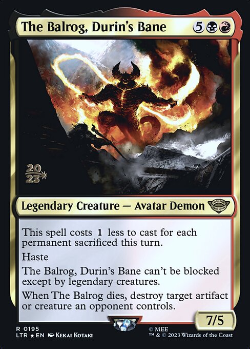 The Balrog, Durin's Bane from Tales of Middle-earth Promos