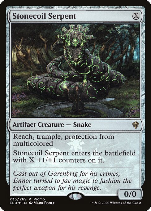 Stonecoil Serpent from Throne of Eldraine Promos
