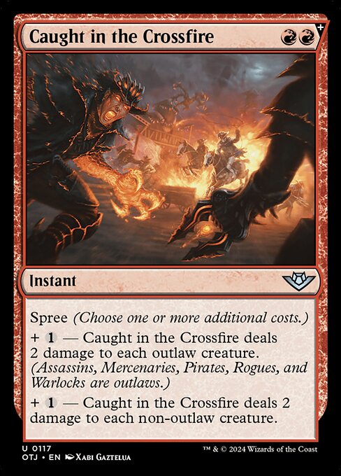 Caught in the Crossfire highlighted card art