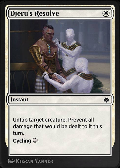 Djeru's Resolve highlighted card art