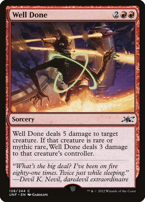 Well Done highlighted card art