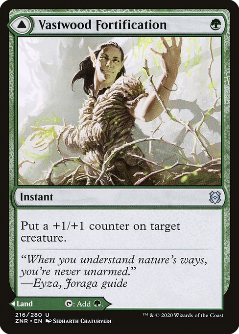 Vastwood Fortification // Vastwood Thicket from Zendikar Rising