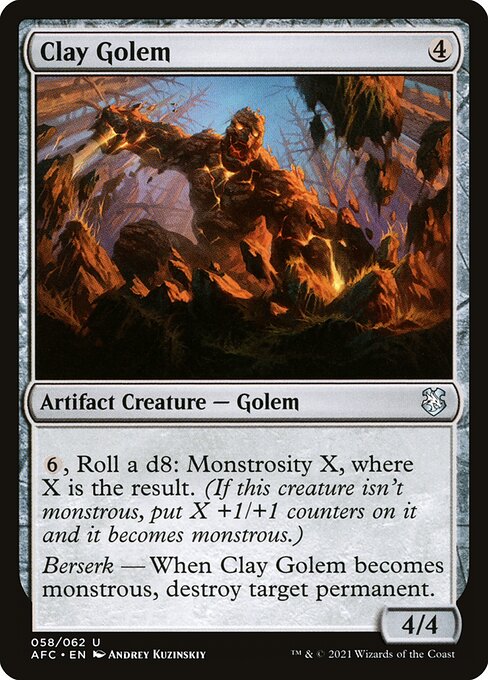 Clay Golem highlighted card art