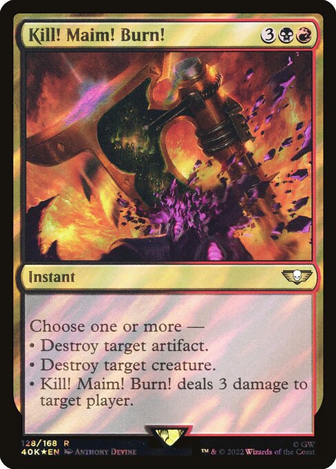 Kill! Maim! Burn! highlighted card art