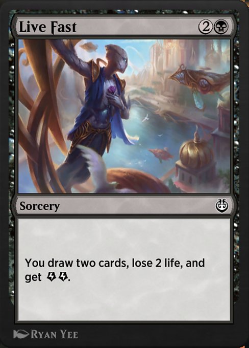 Live Fast highlighted card art