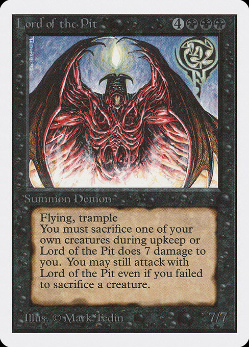 Lord of the Pit from Unlimited Edition