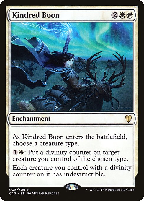 Kindred Boon from Commander 2017