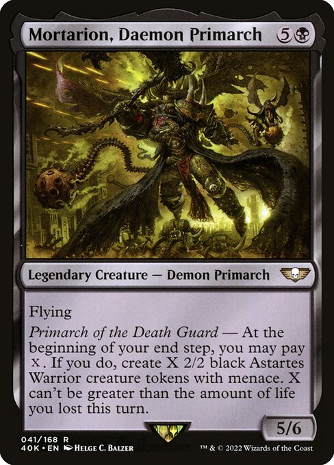 Mortarion, Daemon Primarch highlighted card art