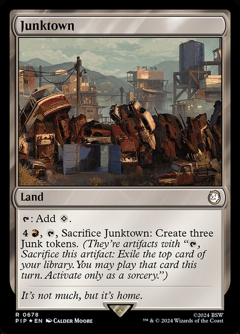 Junktown highlighted card art