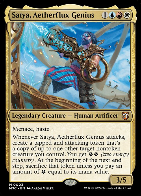 Satya, Aetherflux Genius from Modern Horizons 3 Commander