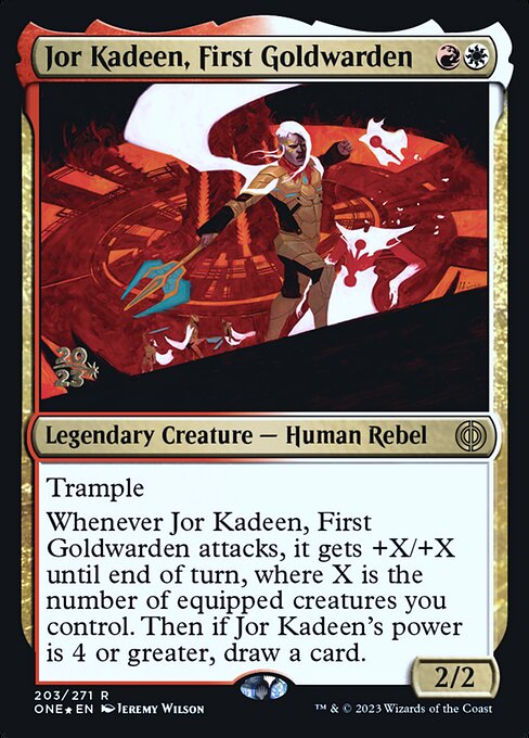 Jor Kadeen, First Goldwarden from Phyrexia: All Will Be One Promos