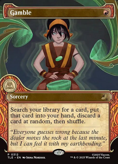 Gamble highlighted card art