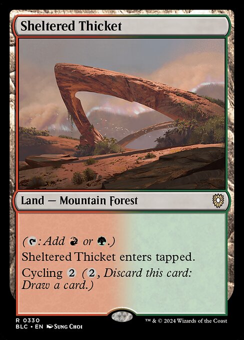 Sheltered Thicket from Bloomburrow Commander