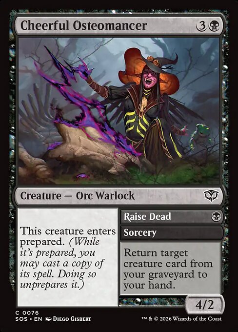 Cheerful Osteomancer // Raise Dead from Secrets of Strixhaven