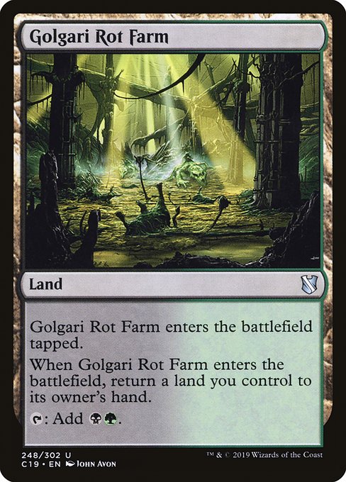 Golgari Rot Farm from Commander 2019