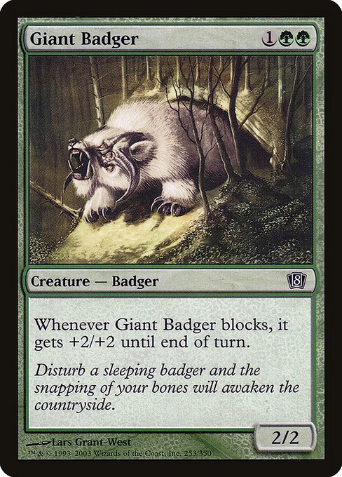 Giant Badger from Eighth Edition