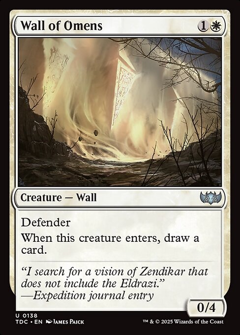 Wall of Omens from Tarkir: Dragonstorm Commander