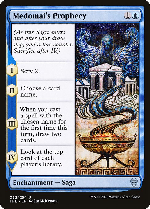 Medomai's Prophecy highlighted card art