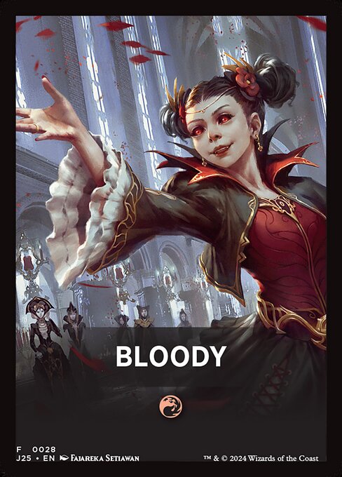 Bloody highlighted card art