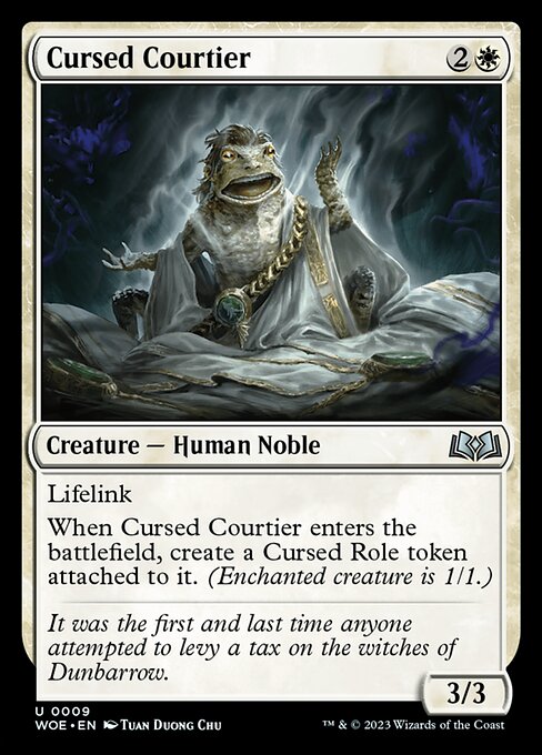 Cursed Courtier highlighted card art
