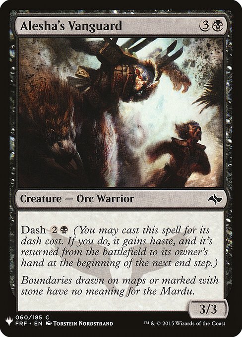 Alesha's Vanguard highlighted card art