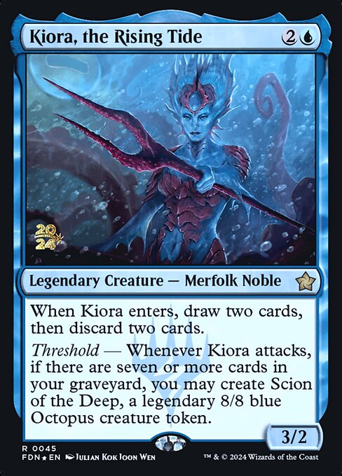 Kiora, the Rising Tide from Foundations Promos