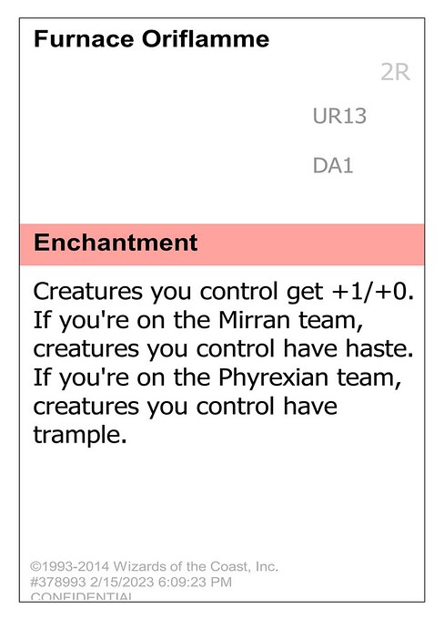 Furnace Oriflamme highlighted card art