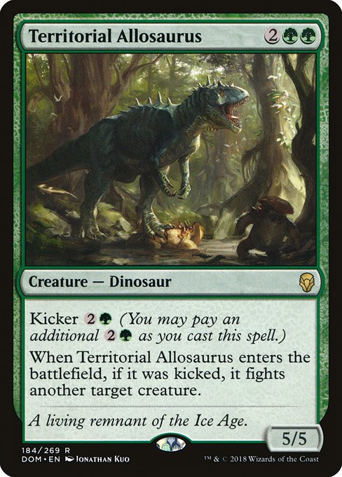 Territorial Allosaurus highlighted card art