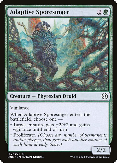 Adaptive Sporesinger highlighted card art