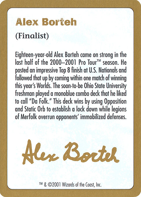 Alex Borteh Bio highlighted card art