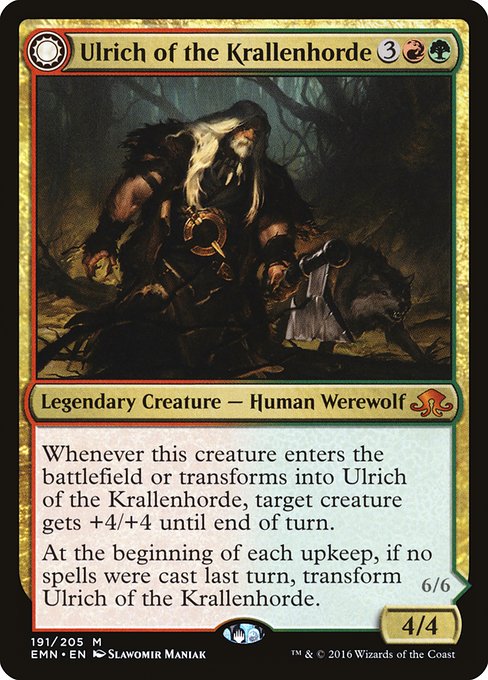 Ulrich of the Krallenhorde // Ulrich, Uncontested Alpha from Eldritch Moon