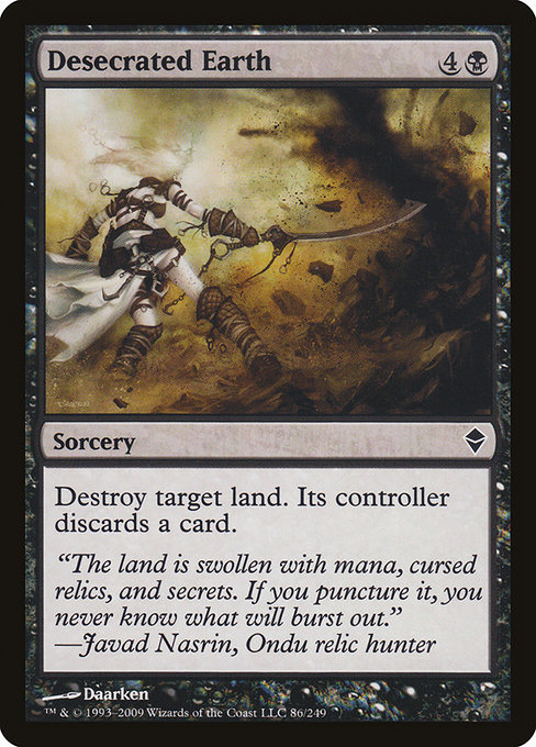 Desecrated Earth highlighted card art