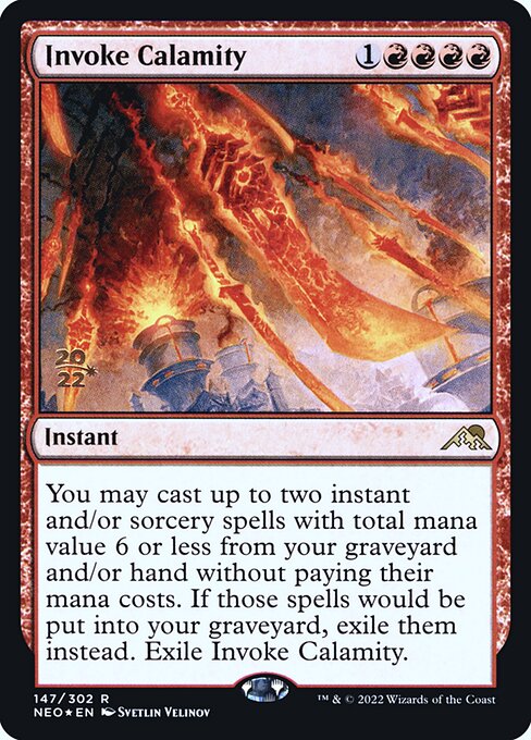 Invoke Calamity from Kamigawa: Neon Dynasty Promos