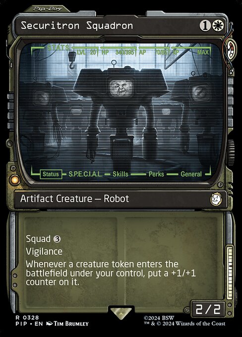 Securitron Squadron highlighted card art