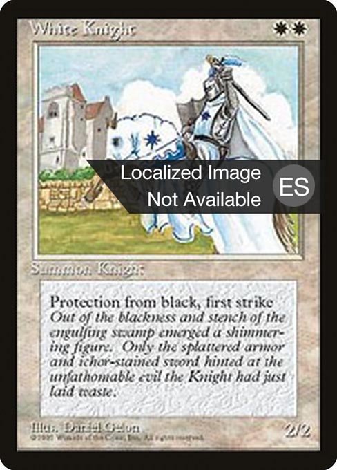 White Knight from Fourth Edition Foreign Black Border