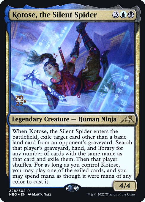 Kotose, the Silent Spider from Kamigawa: Neon Dynasty Promos