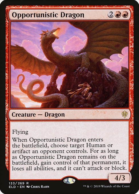 Opportunistic Dragon from Throne of Eldraine