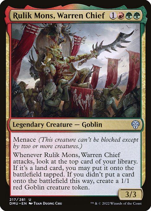 Rulik Mons, Warren Chief highlighted card art