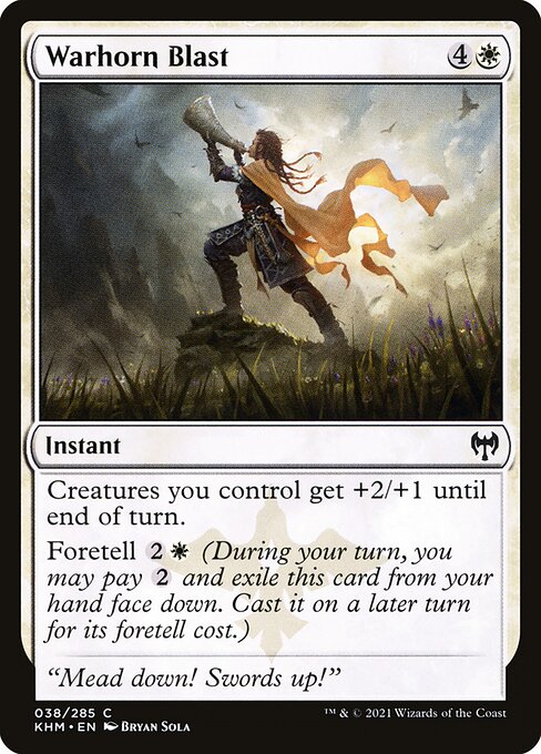 Warhorn Blast highlighted card art