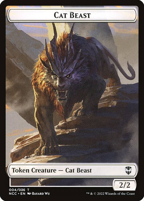 Cat Beast from New Capenna Commander Tokens