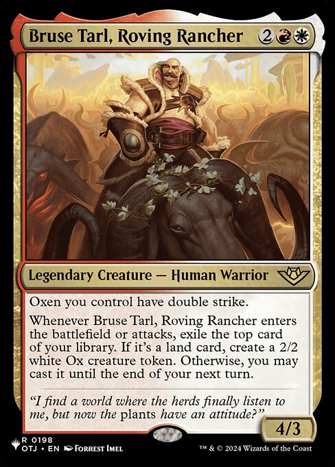 Bruse Tarl, Roving Rancher highlighted card art