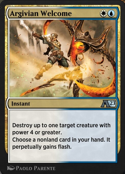 Argivian Welcome highlighted card art