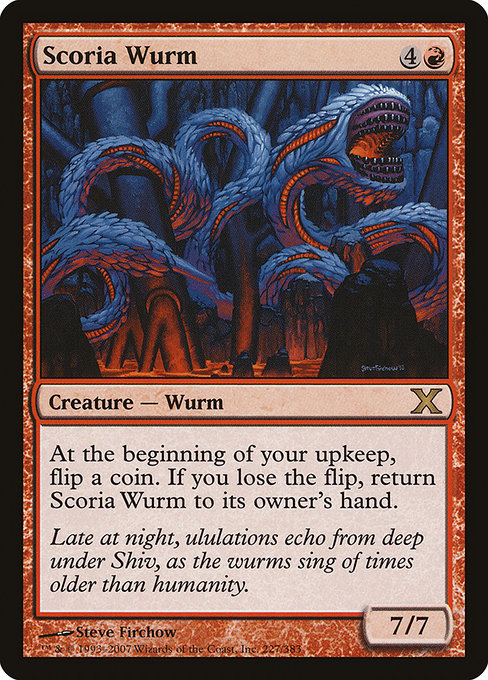 Scoria Wurm highlighted card art