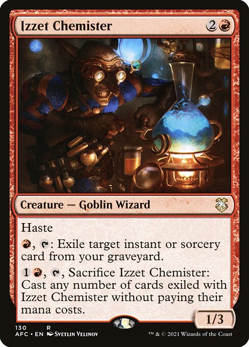 Izzet Chemister from Forgotten Realms Commander