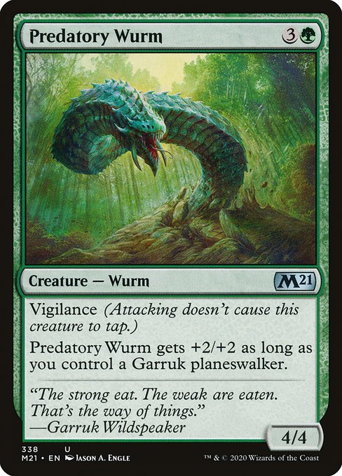Predatory Wurm highlighted card art