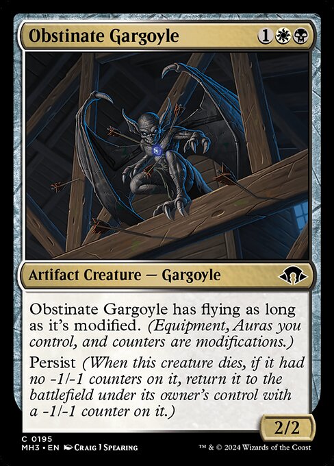 Obstinate Gargoyle highlighted card art