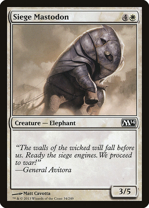 Siege Mastodon from Magic 2014
